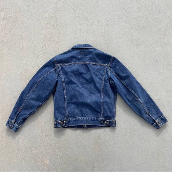 Vintage 80s Levis made in Canada red tab denim jean trucker jacket - Picture 2 of 6